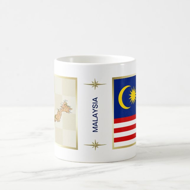 Drapeau de la Malaisie + Tasse de carte (Centre)