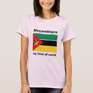 Drapeau de la Mozambique + Carte + T-shirt des