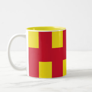 Drapeau de la Mug à café à deux tons de Northumber