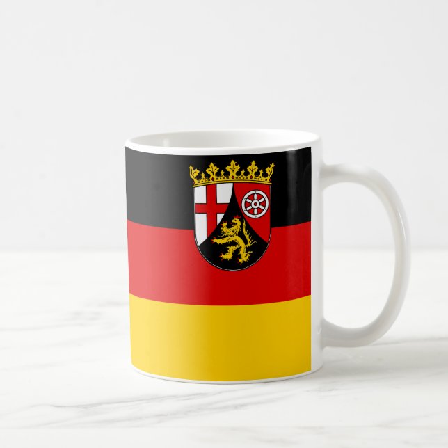 Drapeau de la Mug de café Rhénanie-Palatinat (Droite)