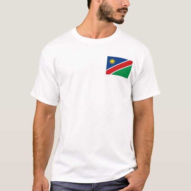 Drapeau de la Namibie et T-shirt de carte (Devant)