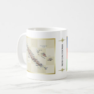 Drapeau de la Nouvelle-Calédonie + Tasse de carte