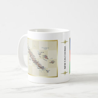 Drapeau de la Nouvelle-Calédonie + Tasse de carte