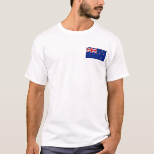Drapeau de la Nouvelle Zélande et T-shirt de cart