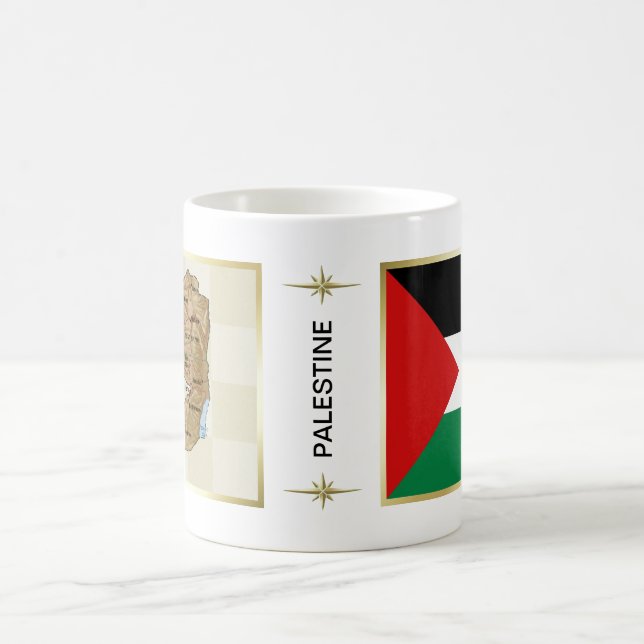 Drapeau de la Palestine + Tasse de carte (Centre)
