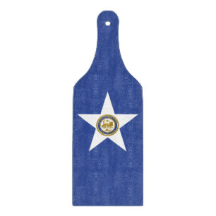 Drapeau de la planche à découper en verre de Houst