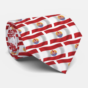 Drapeau de la Polynésie française Cravate