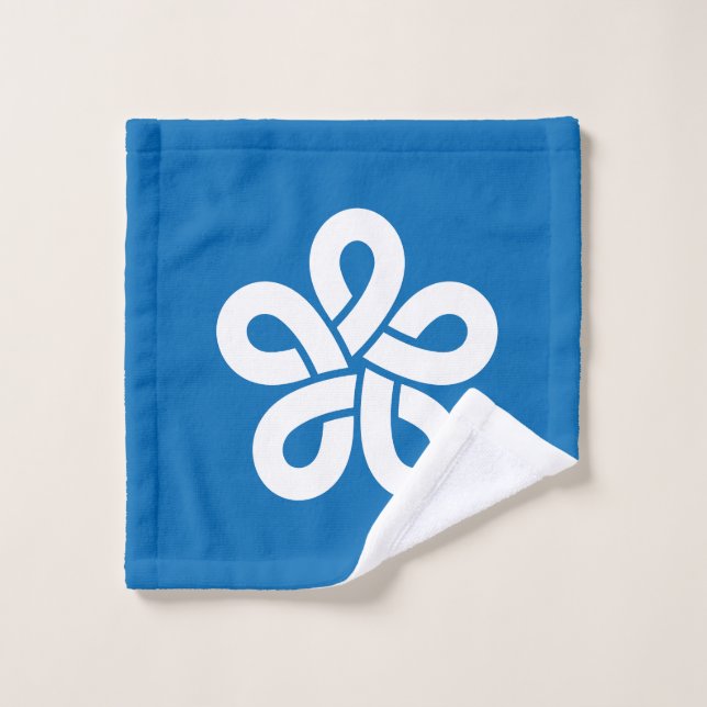 Drapeau de la préfecture de Fukuoka, Japon (Gant de toilette)