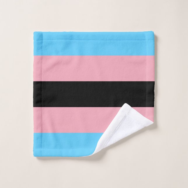 Drapeau de la Pride noire (Gant de toilette)
