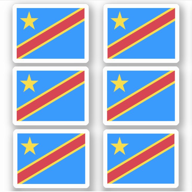 Drapeau de la RD du Congo - une collection Sticker (Devant)