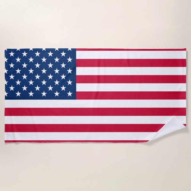 Drapeau de la serviette de plage des États-Unis d' (Devant)