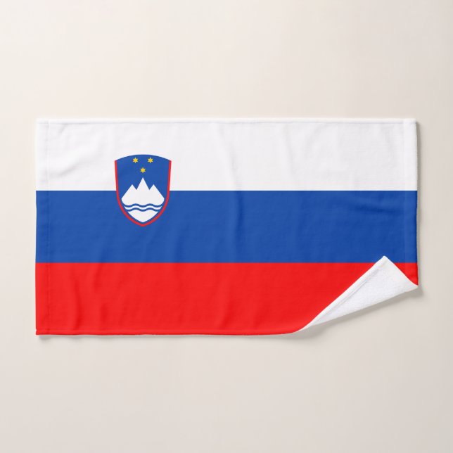 Drapeau de la Slovénie (Serviette à main)
