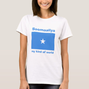 Drapeau de la Somalie + Carte + T-shirt des textes