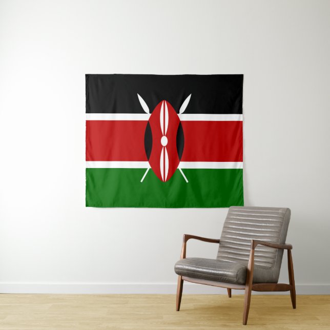 Drapeau de la Tapisserie kenyane (En situation (horizontale))