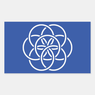 Drapeau de la terre de planète - autocollant