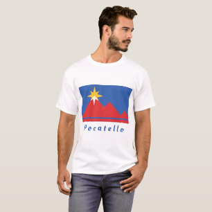 Drapeau de la ville de Pocatello Idaho T-shirt hom