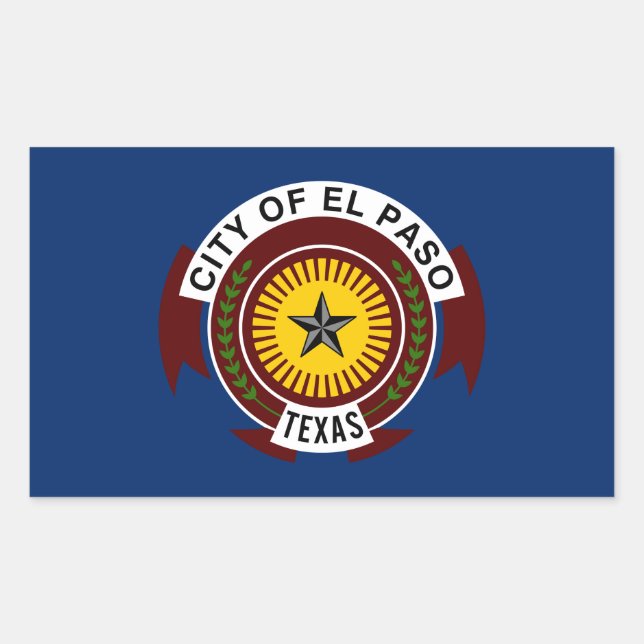 Drapeau de la ville d'El Paso, Texas Sticker recta (Devant)