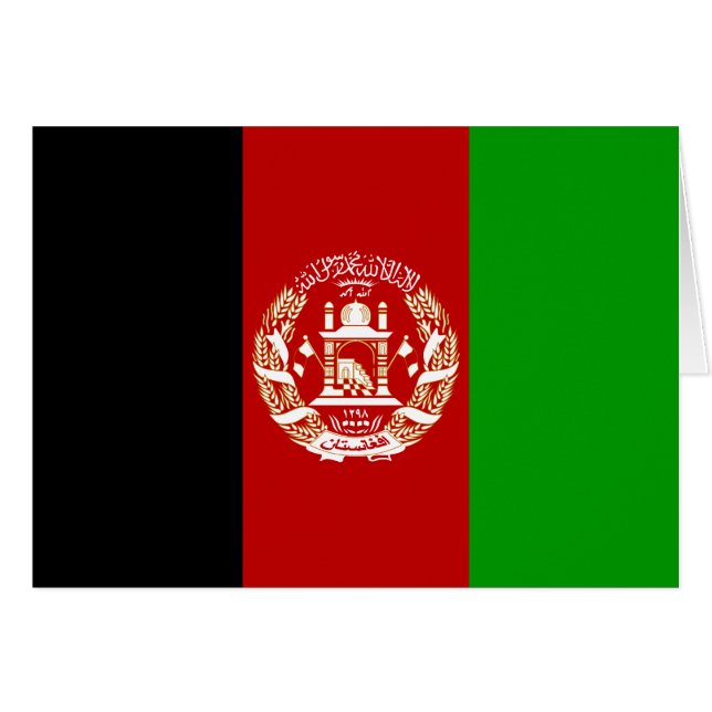 Drapeau de l'Afghanistan patriotique (Devant horizontal)