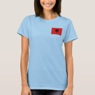 Drapeau de l'Albanie + T-shirt de carte
