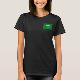 Drapeau de l'Arabie saoudite et carte T-Shirt dk