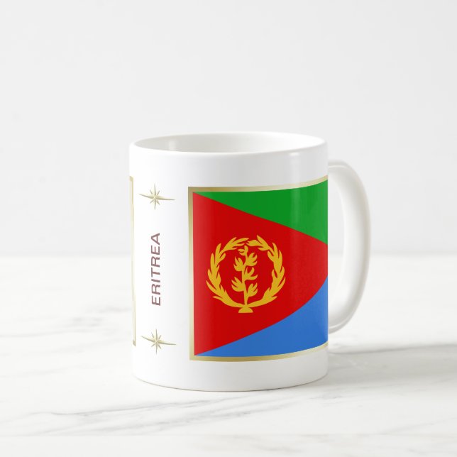 Drapeau de l'Érythrée + Tasse de carte (Devant droit)