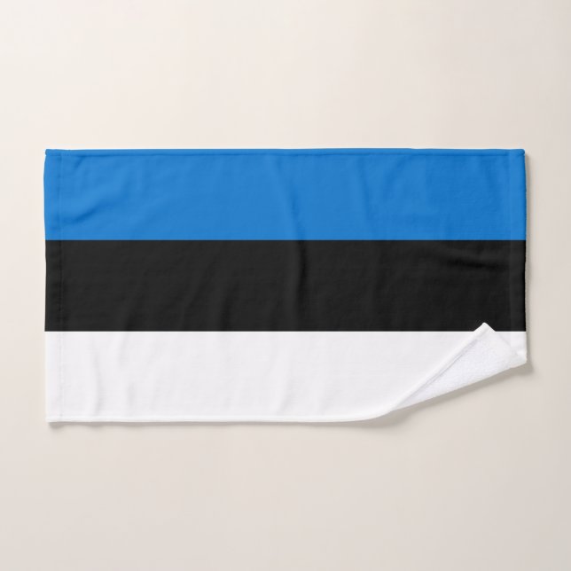Drapeau de l'Estonie (Serviette à main)