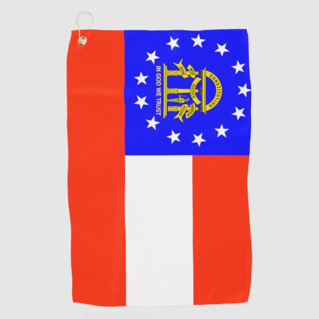 Drapeau de l'état de Géorgie sur la serviette de g (Devant)