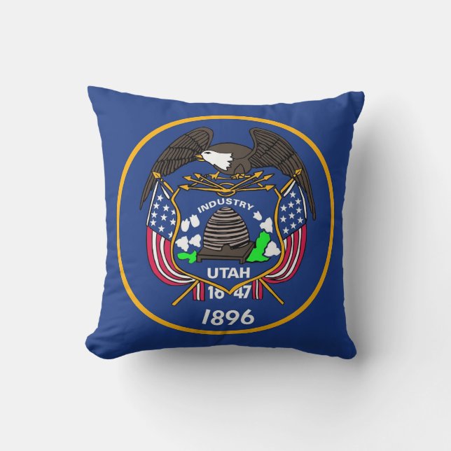 Drapeau de l'État de l'Utah Coussin américain MoJo (Recto)