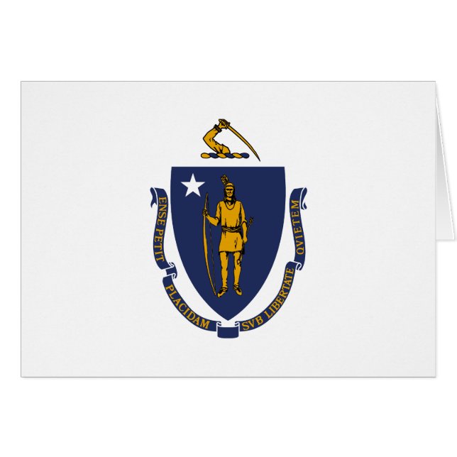 Drapeau de l'État du Massachusetts (Devant horizontal)
