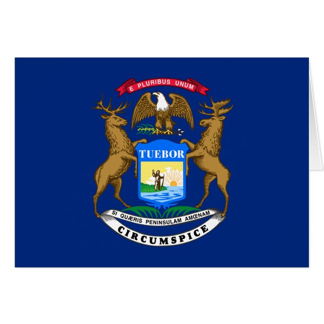 Drapeau de l'État du Michigan (Devant horizontal)