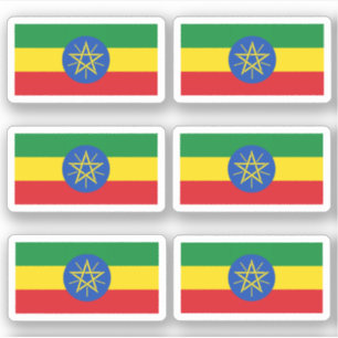 Drapeau de l'Ethiopie - une collection Sticker