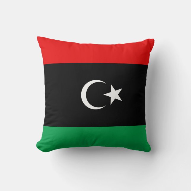 Drapeau de Libye x Coussin du Drapeau (Recto)