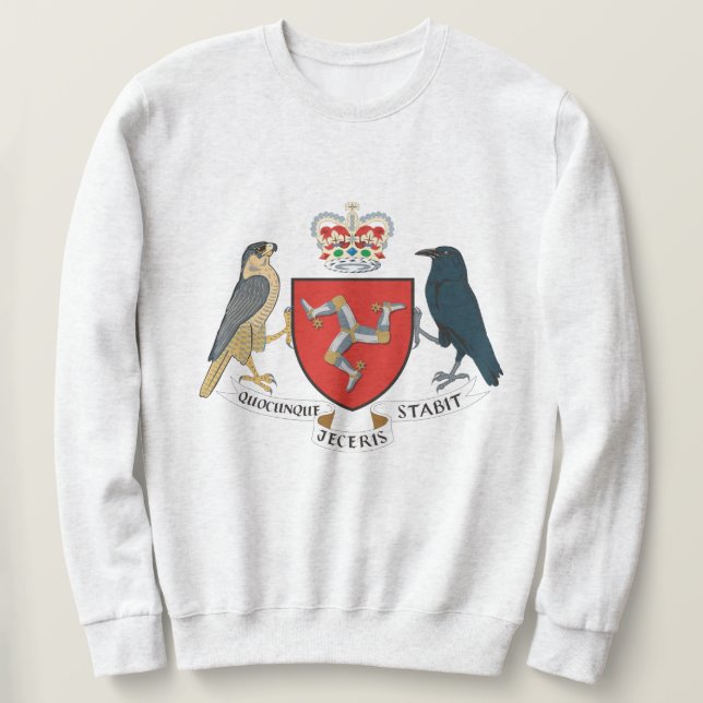Drapeau de l'île de Man - Sweatshirt de l'emblème  (Design devant)