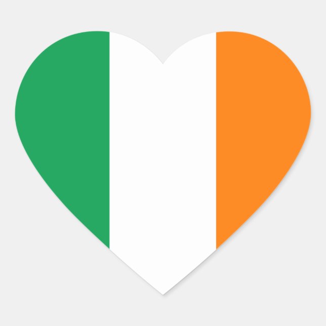 Drapeau de l'Irlande Sticker cardiaque (Devant)