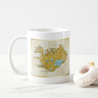 Drapeau de l'Islande + Tasse de carte