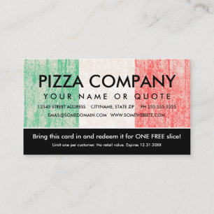 drapeau de l'italie coupon à pizza