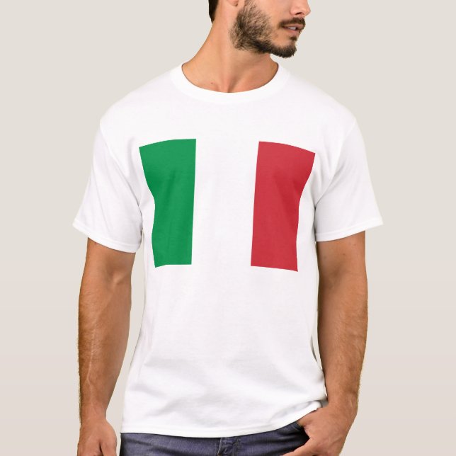 Drapeau de l'Italie T-shirt de base masculin (Devant)