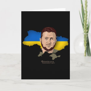 Drapeau de l'Ukraine Carte Zelensky Président de l