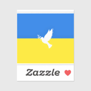 Drapeau de l'Ukraine Stickers Dove de la Paix - Li