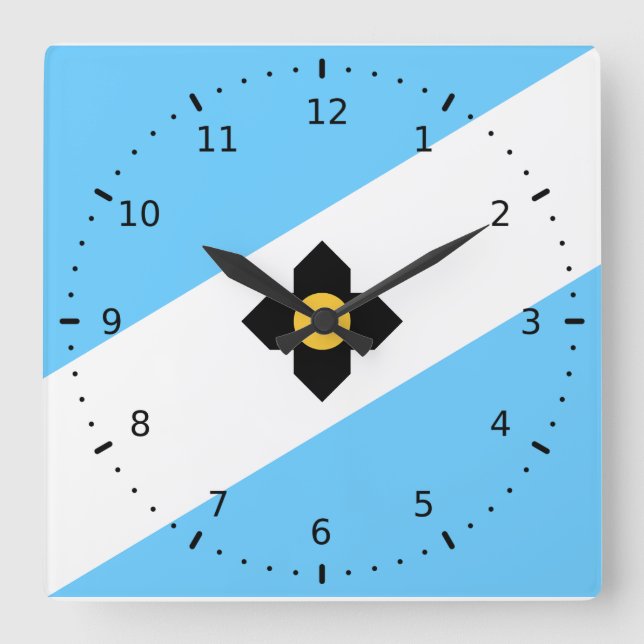 Drapeau de Madison, horloge murale Carré du Wiscon (Recto)