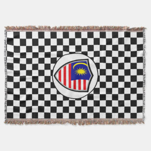 Drapeau de Malaisie jetez une couverture