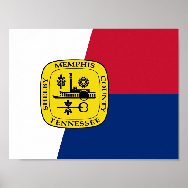 Drapeau de Memphis, affiche du Tennessee (Devant)