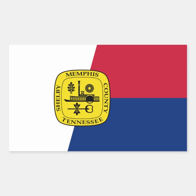 Drapeau de Memphis, Sticker rectangulaire du Tenne (Devant)