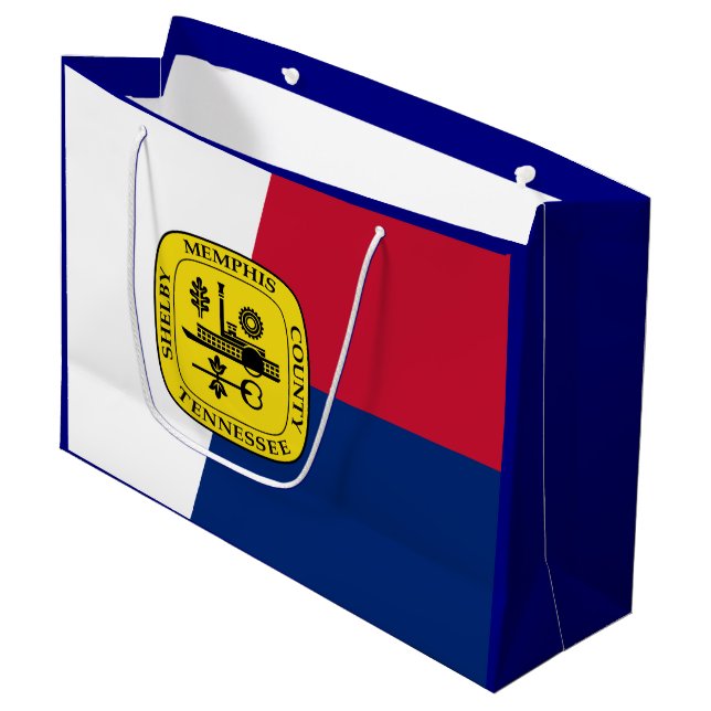 Drapeau de Memphis, Tennessee Grand sac cadeau (Devant Angle)