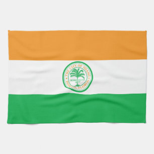 Drapeau de Miami, Floride Serviette de cuisine
