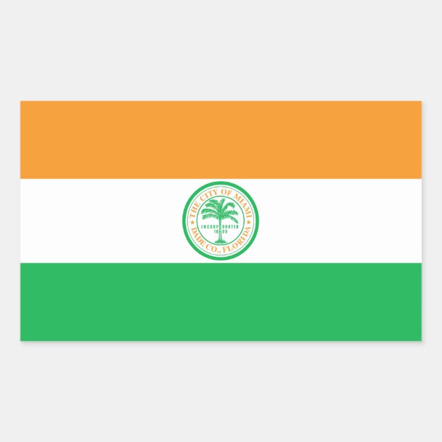 Drapeau de Miami, Floride Sticker rectangulaire (Devant)