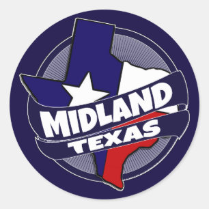 Drapeau de Midland Texas autocollants