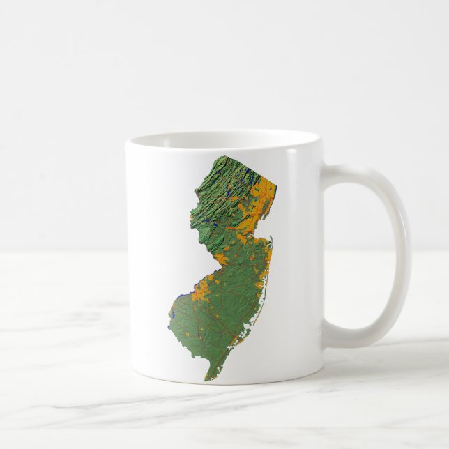 Drapeau de New Jersey + Tasse de carte (Droite)