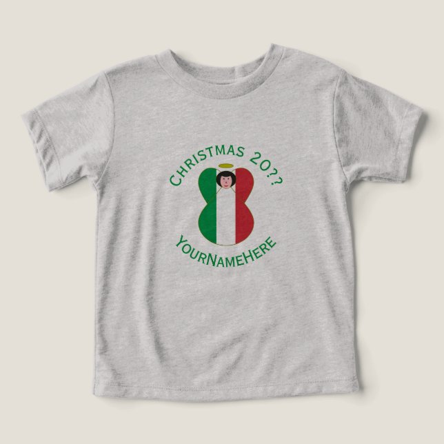 Drapeau de Noël Angel Italien Personnalisé Femmes (Design Recto)
