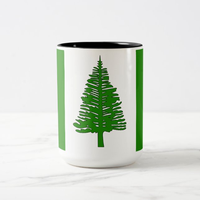 Drapeau de Norfolk Island Vector tasse à café (Centre)